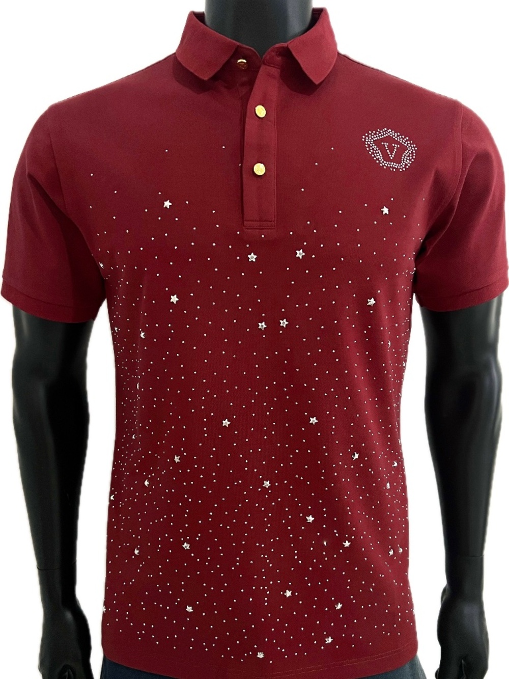 New Versace Men Red Polo Shirt